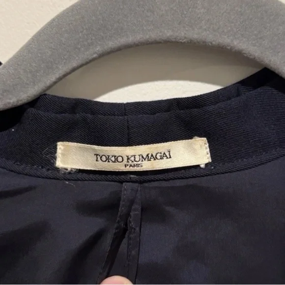 TOKIO KUMAGAI Paris Women’s 100% Wool Navy Blue Jacket Size Small - Picture 4 of 7